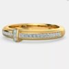 Cross Eternity Band SI FG 0.11Ct Real Diamond Wedding Christmas Gift Ring 14Kt White Gold/Yellow Gold/Rose Gold Authenticate Certificate