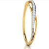 Beryl Overlapping Ring VS1 E 0.07Ct Real Diamond Wedding Christmas Gift Ring 14Kt White Gold/Yellow Gold/Rose Gold Authenticate Certificate
