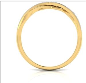 Beryl Overlapping Ring VS1 E 0.07Ct Real Diamond Wedding Christmas Gift Ring 14Kt White Gold/Yellow Gold/Rose Gold Authenticate Certificate