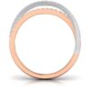 Trio Overlapping Ring SI FG 0.43Ct Real Diamond Wedding Christmas Gift Ring 14Kt White Gold/Yellow Gold/Rose Gold Authenticate Certificate