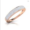 Lindy Pave Ring SI FG 0.23Ct Real Diamond Wedding Christmas Gift Ring 14Kt White Gold/Yellow Gold/Rose Gold Authenticate Certificate
