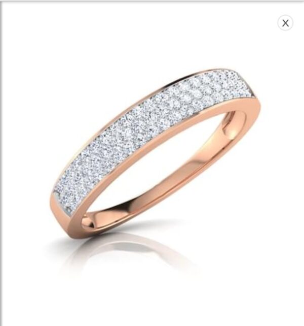 Lindy Pave Ring SI FG 0.23Ct Real Diamond Wedding Christmas Gift Ring 14Kt White Gold/Yellow Gold/Rose Gold Authenticate Certificate