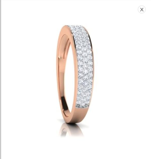 Lindy Pave Ring SI FG 0.23Ct Real Diamond Wedding Christmas Gift Ring 14Kt White Gold/Yellow Gold/Rose Gold Authenticate Certificate
