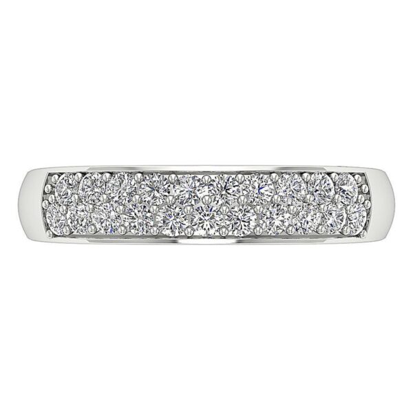 Genuine Diamond I1 G 0.65 Ct Anniversary Ring Prong Set 4.10MM 14K Yellow Gold/White Gold/Rose Gold Authenticate Certificate