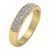 Genuine Diamond I1 G 0.65 Ct Anniversary Ring Prong Set 4.10MM 14K Yellow Gold/White Gold/Rose Gold Authenticate Certificate
