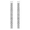 Hoop Earring I1 G 0.25 Ct Round Cut Diamond Pave Set 14K Solid Yellow Gold/White Gold/Rose Gold Authenticate Certificate 0.80 Inch