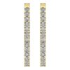 Hoop Earring I1 G 0.25 Ct Round Cut Diamond Pave Set 14K Solid Yellow Gold/White Gold/Rose Gold Authenticate Certificate 0.80 Inch