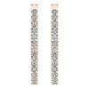 Hoop Earring I1 G 0.25 Ct Round Cut Diamond Pave Set 14K Solid Yellow Gold/White Gold/Rose Gold Authenticate Certificate 0.80 Inch