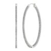 E VS1 1.01Ct Round Diamond Hoops Earrings 4K Solid Yellow Gold/White Gold/Rose Gold Authenticate Certificate