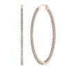 E VS1 1.01Ct Round Diamond Hoops Earrings 4K Solid Yellow Gold/White Gold/Rose Gold Authenticate Certificate