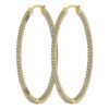 E VS1 1.01Ct Round Diamond Hoops Earrings 4K Solid Yellow Gold/White Gold/Rose Gold Authenticate Certificate
