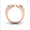 CRESCENT Fashion Engagement Ring SI H 0.57 Ct Natural Diamod 14k Solid Yellow Gold/White Gold/Rose Gold Authenticate Certificate