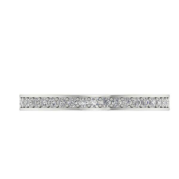 Engagement Wedding Ring Pave Set VS1 F 0.35Ct Real Diamond 14Kt Solid White Gold/Yellow Gold/Rose Gold With Certificate