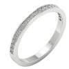Engagement Wedding Ring Pave Set VS1 F 0.35Ct Real Diamond 14Kt Solid White Gold/Yellow Gold/Rose Gold With Certificate