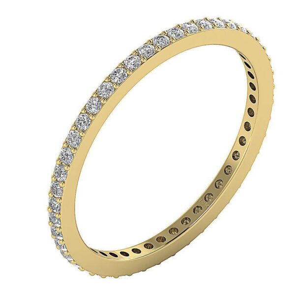 Eternity Wedding VS1 F 0.55 Carat 14Kt White Gold/Rose Gold/Yellow Gold Natural Diamond Designer Ring With Certificate