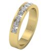 I1 H 1.10Ct Round Diamond/Lab Diamond Channel Set 14Kt White Gold/Rose Gold/ Yellow Gold Anniversary Wedding Ring With Certificate