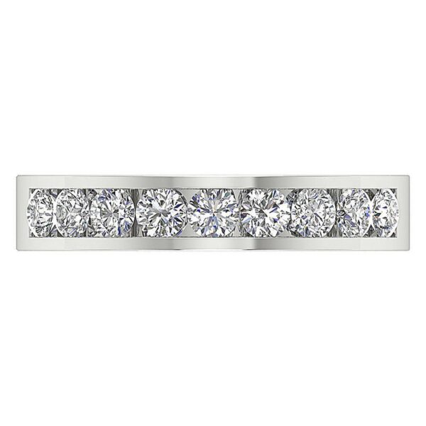 I1 H 1.10Ct Round Diamond/Lab Diamond Channel Set 14Kt White Gold/Rose Gold/ Yellow Gold Anniversary Wedding Ring With Certificate