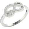 SI1 G 0.50Ct Round Real Diamond Knot Engagement Ring 14K White Gold/Rose Gold/ Yellow Gold Anniversary Wedding Ring with Certificate