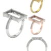 Engagement Wedding Ring Real Natural Diamond I1 G 0.55 Ct Prong Set 14K Yellow Gold/White Gold/Rose Gold With Certificate