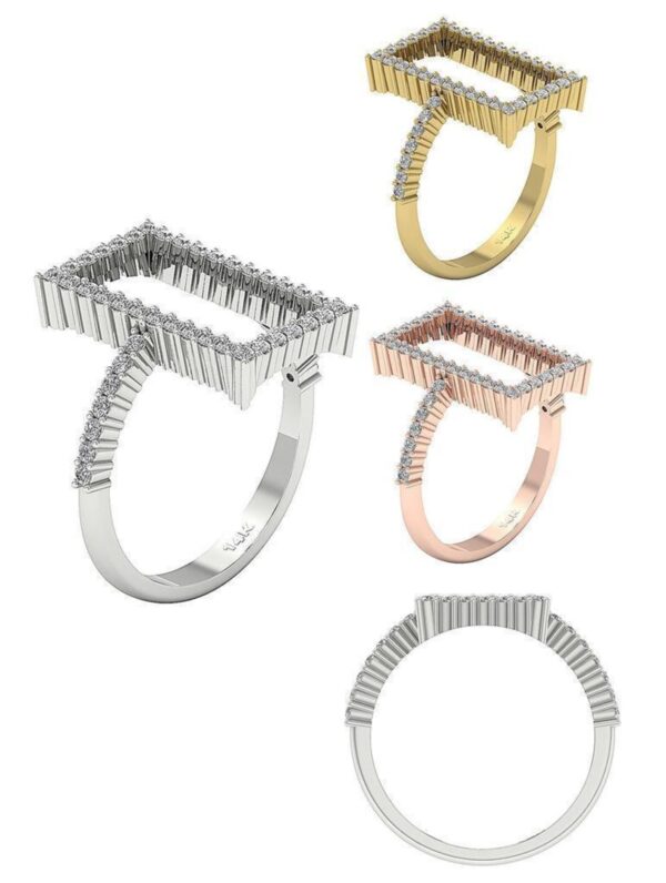 Engagement Wedding Ring Real Natural Diamond I1 G 0.55 Ct Prong Set 14K Yellow Gold/White Gold/Rose Gold With Certificate