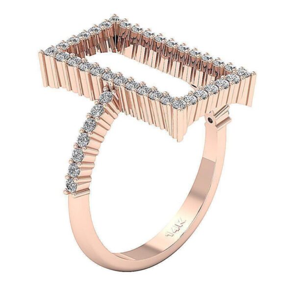 Engagement Wedding Ring Real Natural Diamond I1 G 0.55 Ct Prong Set 14K Yellow Gold/White Gold/Rose Gold With Certificate
