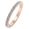 1.15Ct VS1 F Genuine Natural Real Diamond Eternity Engagement Ring Prone Set 14KT Yellow Gold/Rose Gold/White Gold With Certificate