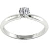 Solitaire Ring Wedding Band I1 G 0.30 Ct Round Diamond Prone Setting 14K White Gold/Rose Gold/Yellow Gold with Authentic Certificate