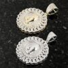 I1 -H 1.30 Ct Genuine Natural Real Diamond Iced Out 2.2" Round Praying Hand 14K Yellow Gold/White Gold Pendant with Authenticate Certificate