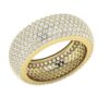 I1 H 4.25Ct Real Diamond Eternity Wedding Christmas Ring 10Kt White Gold/Yellow Gold/Rose Gold with Authenticate Certificate