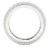 I1 H 4.25Ct Real Diamond Eternity Wedding Christmas Ring 10Kt White Gold/Yellow Gold/Rose Gold with Authenticate Certificate