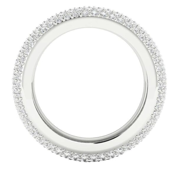I1 H 4.25Ct Real Diamond Eternity Wedding Christmas Ring 10Kt White Gold/Yellow Gold/Rose Gold with Authenticate Certificate