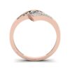 Designer I1 F 0.12Ct Real Diamond Two Tone Wedding Christmas Gift Ring 14Kt White Gold/Yellow Gold/Rose Gold with Authenticate Certificate
