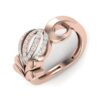 Stunning I1 F 0.22Ct Real Diamond Wedding Christmas Gift Ring 14Kt White Gold/Yellow Gold/Rose Gold with Authenticate Certificate