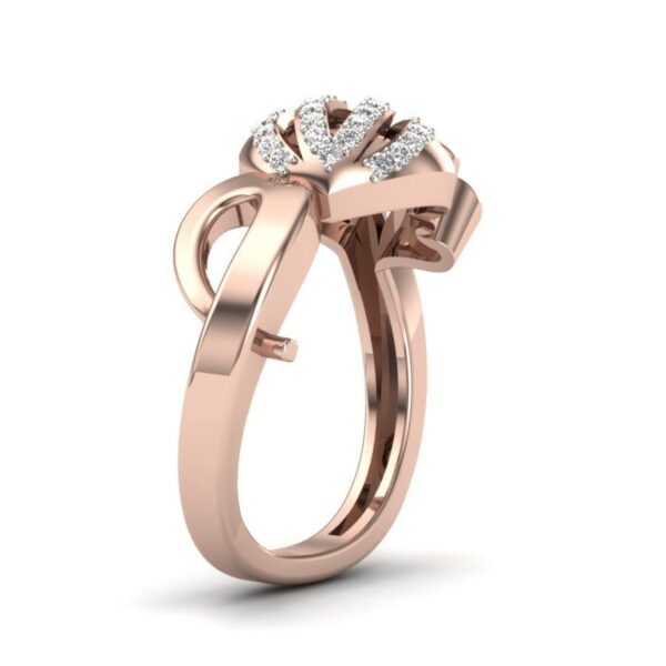 Stunning I1 F 0.22Ct Real Diamond Wedding Christmas Gift Ring 14Kt White Gold/Yellow Gold/Rose Gold with Authenticate Certificate