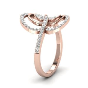 Heart Shape SI1 F 0.40Ct Real Diamond Wedding Christmas Gift Ring 14Kt White Gold/Yellow Gold/Rose Gold with Authenticate Certificate