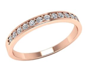 I1 H 0.25 Ct Round Cut Diamond Ring Prong Set 14K Solid Yellow Gold/White Gold/Rose Gold Authenticate Certificate