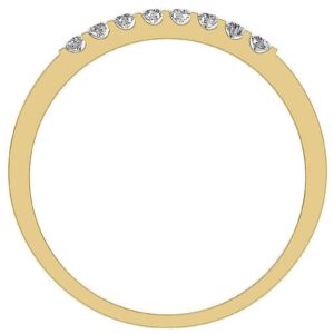 Wedding Ring Bar I1 H 0.20 Ct Round Cut Diamond Ring Bar Set 14K Solid Yellow Gold/White Gold/Rose Gold Authenticate Certificate