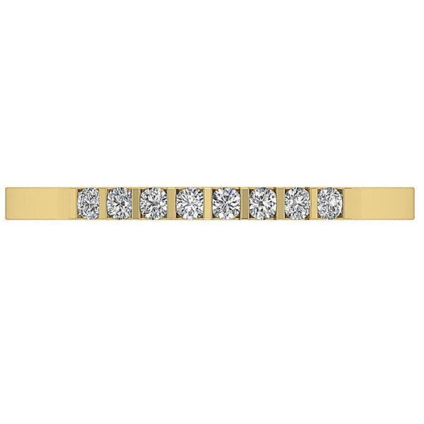 Wedding Ring Bar I1 H 0.20 Ct Round Cut Diamond Ring Bar Set 14K Solid Yellow Gold/White Gold/Rose Gold Authenticate Certificate