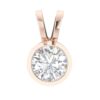 Solitaire Diamond I1 I2 H 0.40 Carat Pendant Necklace 14K White Gold/Rose Gold/Yellow Gold With Certificate With or Without Chain 18"