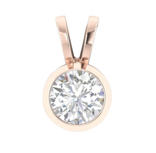 Solitaire Diamond I1 I2 H 0.40 Carat Pendant Necklace 14K White Gold/Rose Gold/Yellow Gold With Certificate With or Without Chain 18"