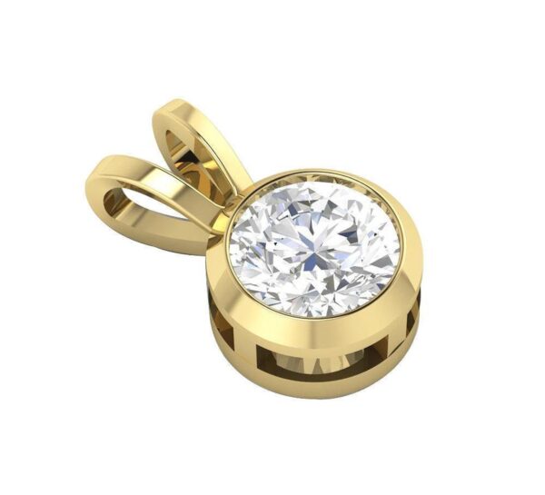 Solitaire Diamond I1 I2 H 0.40 Carat Pendant Necklace 14K White Gold/Rose Gold/Yellow Gold With Certificate With or Without Chain 18"