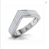 Trio Raw SI F-G 0.25Ct Real Diamond Wedding Christmas Gift Ring 14Kt White Gold/Yellow Gold/Rose Gold with Authenticate Certificate