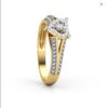 Miracle Heart SI F-G 0.11Ct Real Diamond Wedding Christmas Gift Ring 14Kt White Gold/Yellow Gold/Rose Gold with Authenticate Certificate