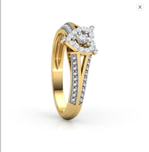 Miracle Heart SI F-G 0.11Ct Real Diamond Wedding Christmas Gift Ring 14Kt White Gold/Yellow Gold/Rose Gold with Authenticate Certificate