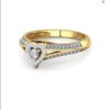 Miracle Heart SI F-G 0.11Ct Real Diamond Wedding Christmas Gift Ring 14Kt White Gold/Yellow Gold/Rose Gold with Authenticate Certificate