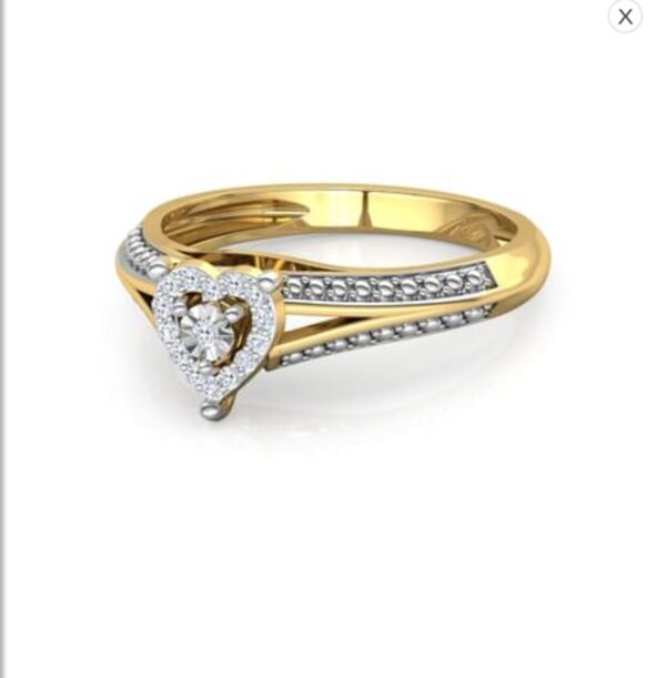 Miracle Heart SI F-G 0.11Ct Real Diamond Wedding Christmas Gift Ring 14Kt White Gold/Yellow Gold/Rose Gold with Authenticate Certificate