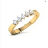 5 Diamond Family SI F-G 0.25Ct Real Diamond Wedding Christmas Gift Ring 14Kt White Gold/Yellow Gold/Rose Gold with Authenticate Certificate
