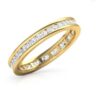 Classic Eternity Band SI1 H 0.63 Ct Round Cut Diamond Prong Set 14K Solid Yellow Gold/White Gold/Rose Gold Authenticate Certificate
