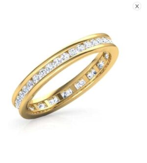 Classic Eternity Band SI1 H 0.63 Ct Round Cut Diamond Prong Set 14K Solid Yellow Gold/White Gold/Rose Gold Authenticate Certificate
