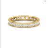 Classic Eternity Band SI1 H 0.63 Ct Round Cut Diamond Prong Set 14K Solid Yellow Gold/White Gold/Rose Gold Authenticate Certificate